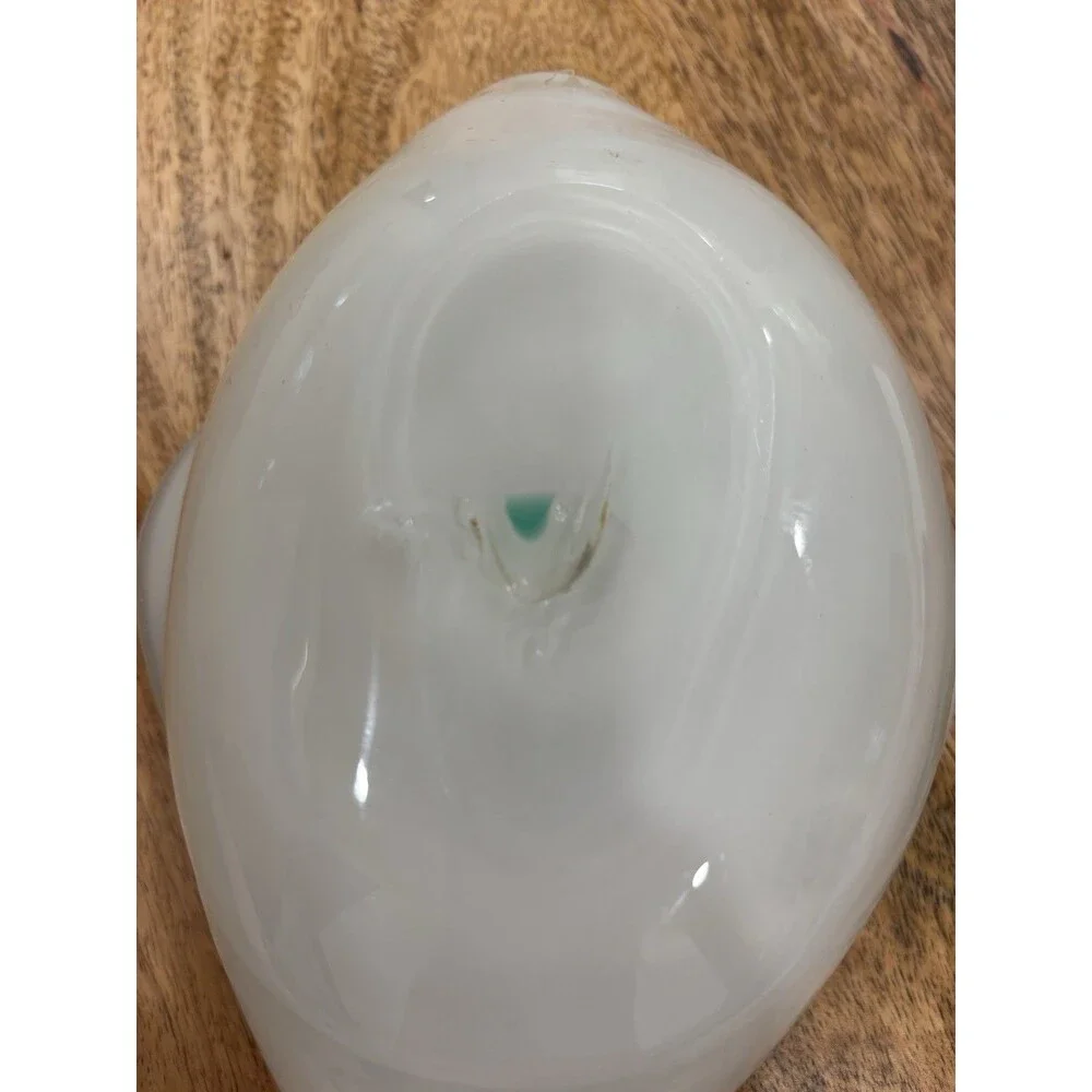 Vintage Murano Glass Copper Shimmering Swirl Speckle Dish Bowl